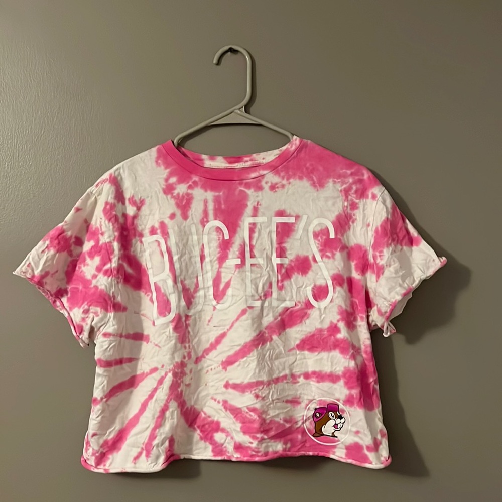 Buccees L Womens Tie Dye Cropped TShirt
